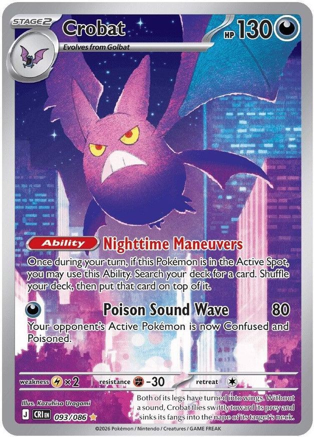 Pokemon Crobat (93/126) Chaos Rising NM HOLO