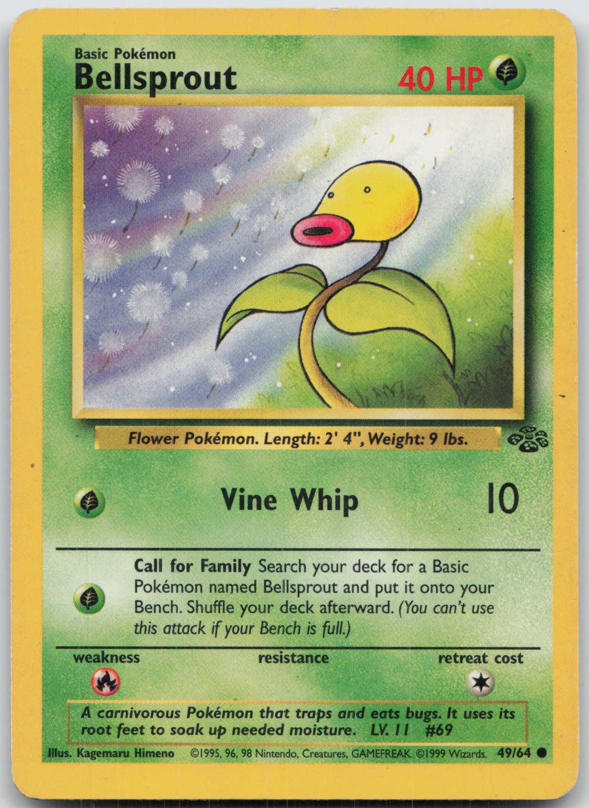 Bellsprout Common Unlimited Jungle 49/64 MP Kagemaru Himeno