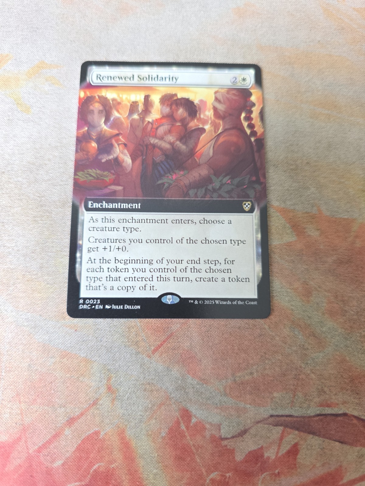 Renewed Solidarity Extended Art Commander Aetherdrift MTG NM