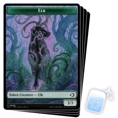 ELK / MUTAVAULT TOKEN X4 Lorwyn Eclipsed ECL Magic MTG MINT CARD