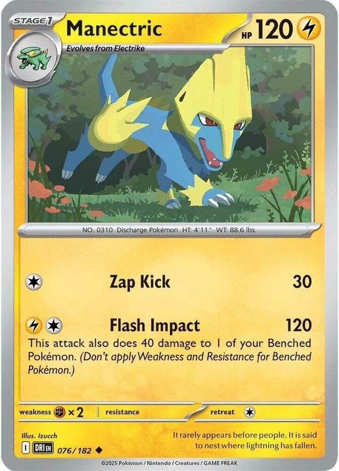 Manectric – 076/182 – Uncommon – Near Mint