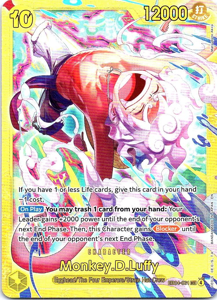 Monkey.D.Luffy EB04-061 Secret Rare Adventure on Kami’s Island One Piece Foil NM