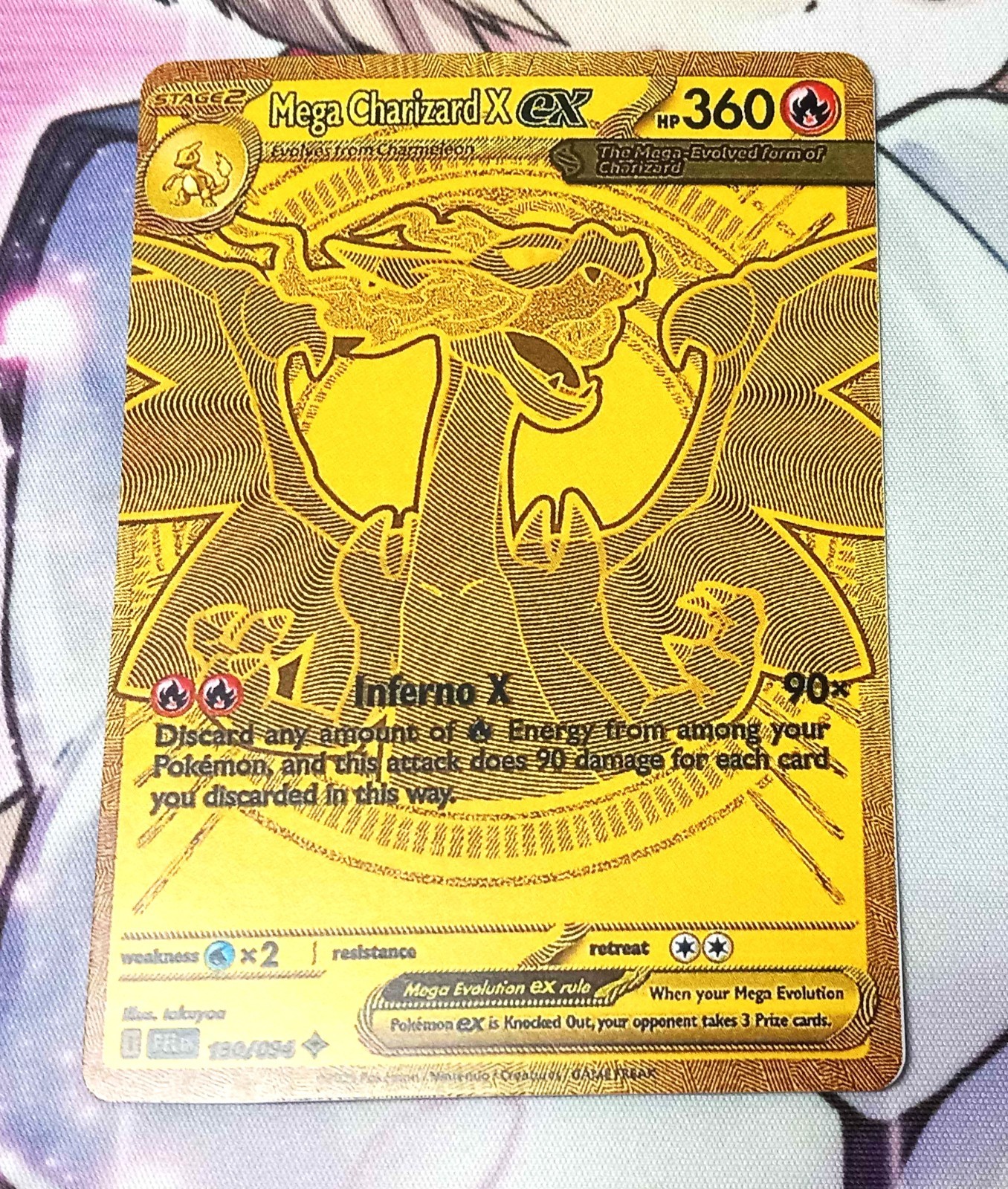 Mega Charizard X ex 130/094 SIR Gold Hyper Pokemon Non-Foiled Doujin ** READ **