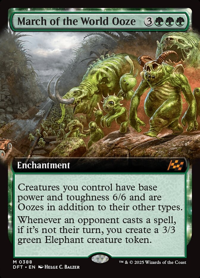 March of the World Ooze (Extended Art) [Aetherdrift] #388 NM MTG