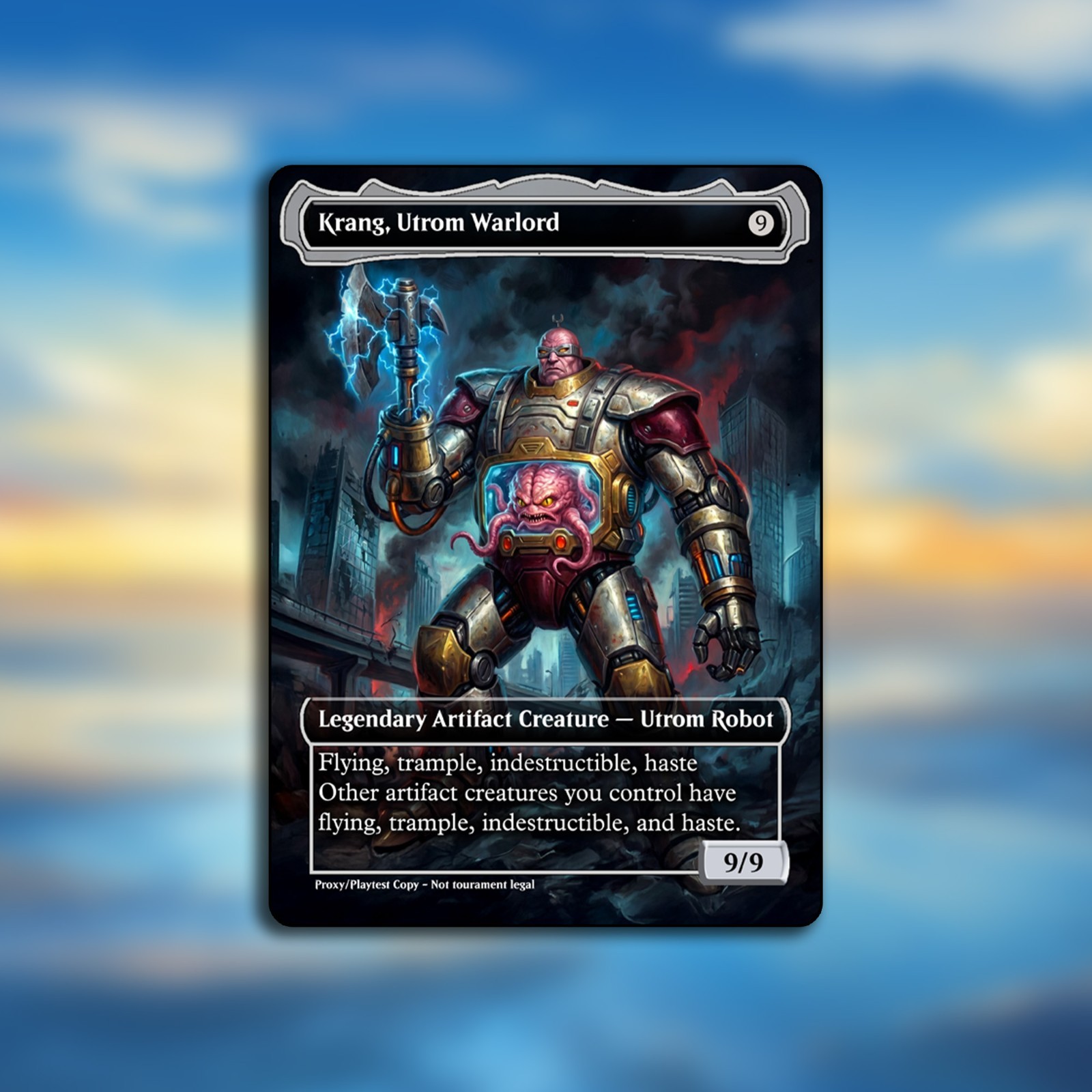 Krang Utrom Warlord MTG Playtest Custom Alt Art Card For Commander