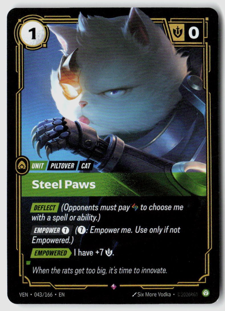 Steel Paws 043/166 Vendetta Riftbound Foil NM/M