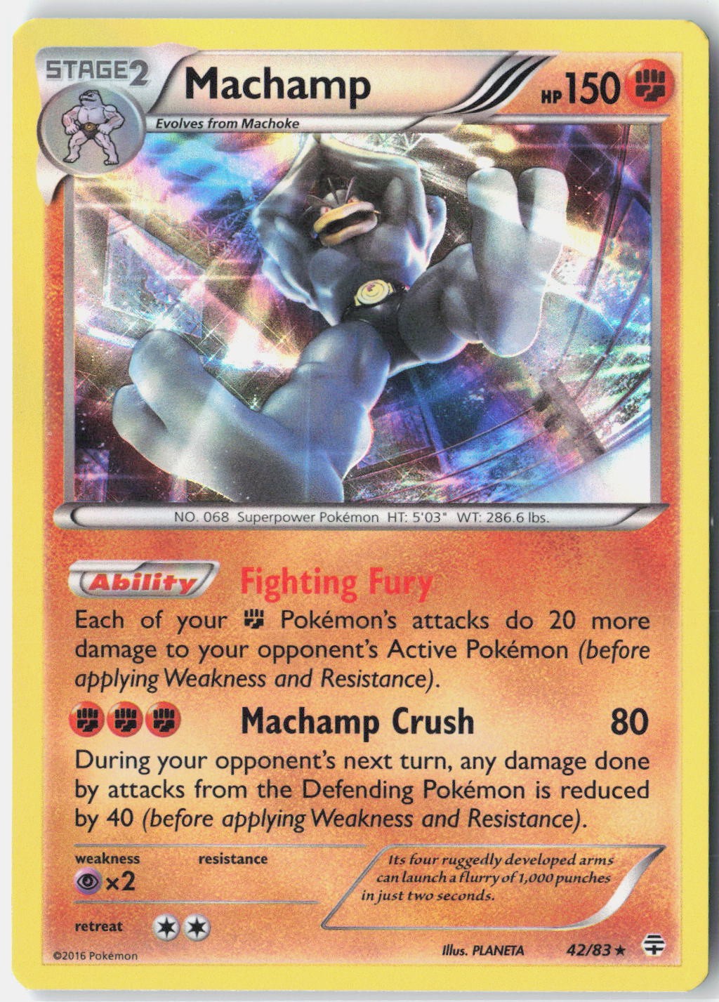 Machamp Generations 42/83 Pokemon Card Holo