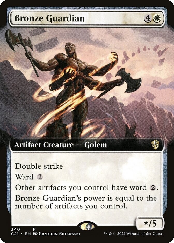 Bronze Guardian (Extended Art) [Commander 2021] #340 NM MTG