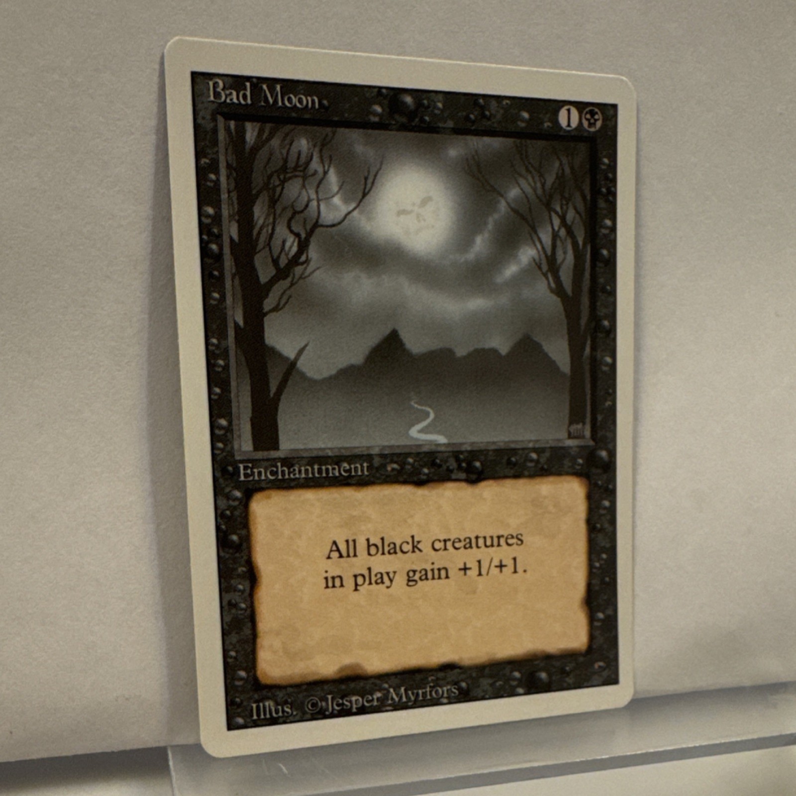MTG – Bad Moon Revised Edition Enchantment Black Cost 1B Uncommon Jesper Myrfors