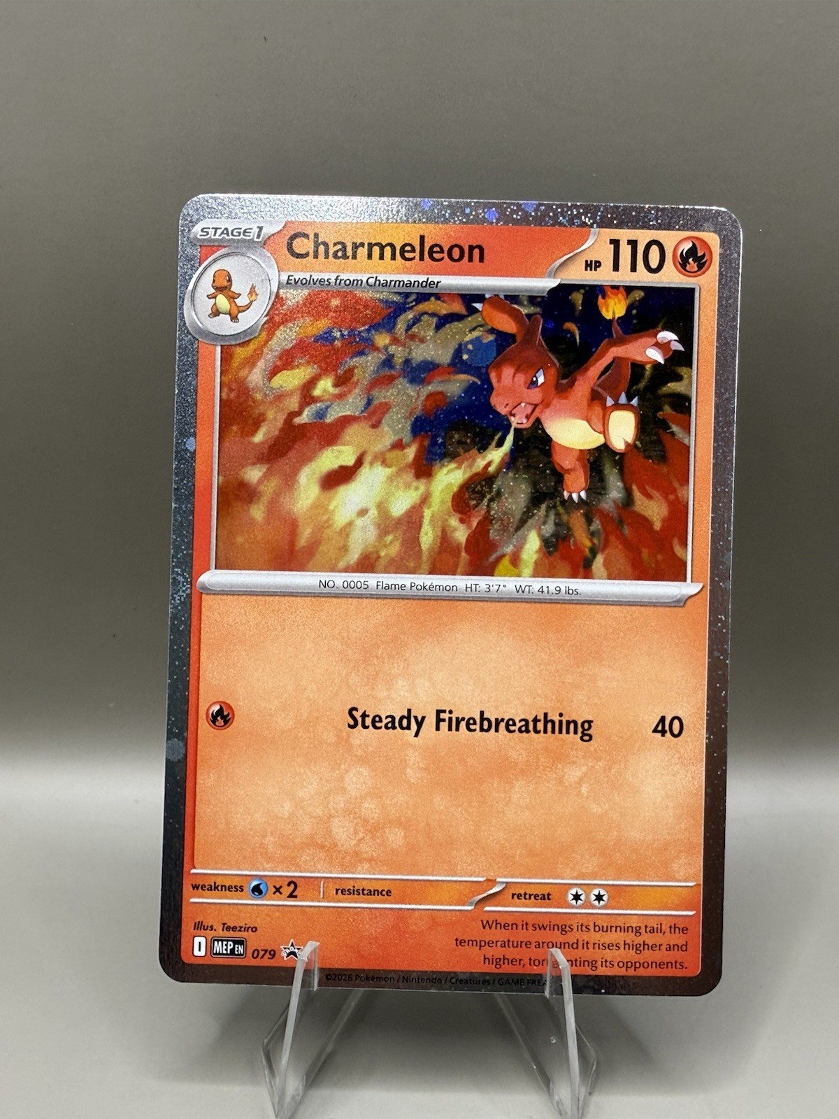Pokemon TCG: Charmeleon 079 MEP Black Star Promo Holo Card – NM