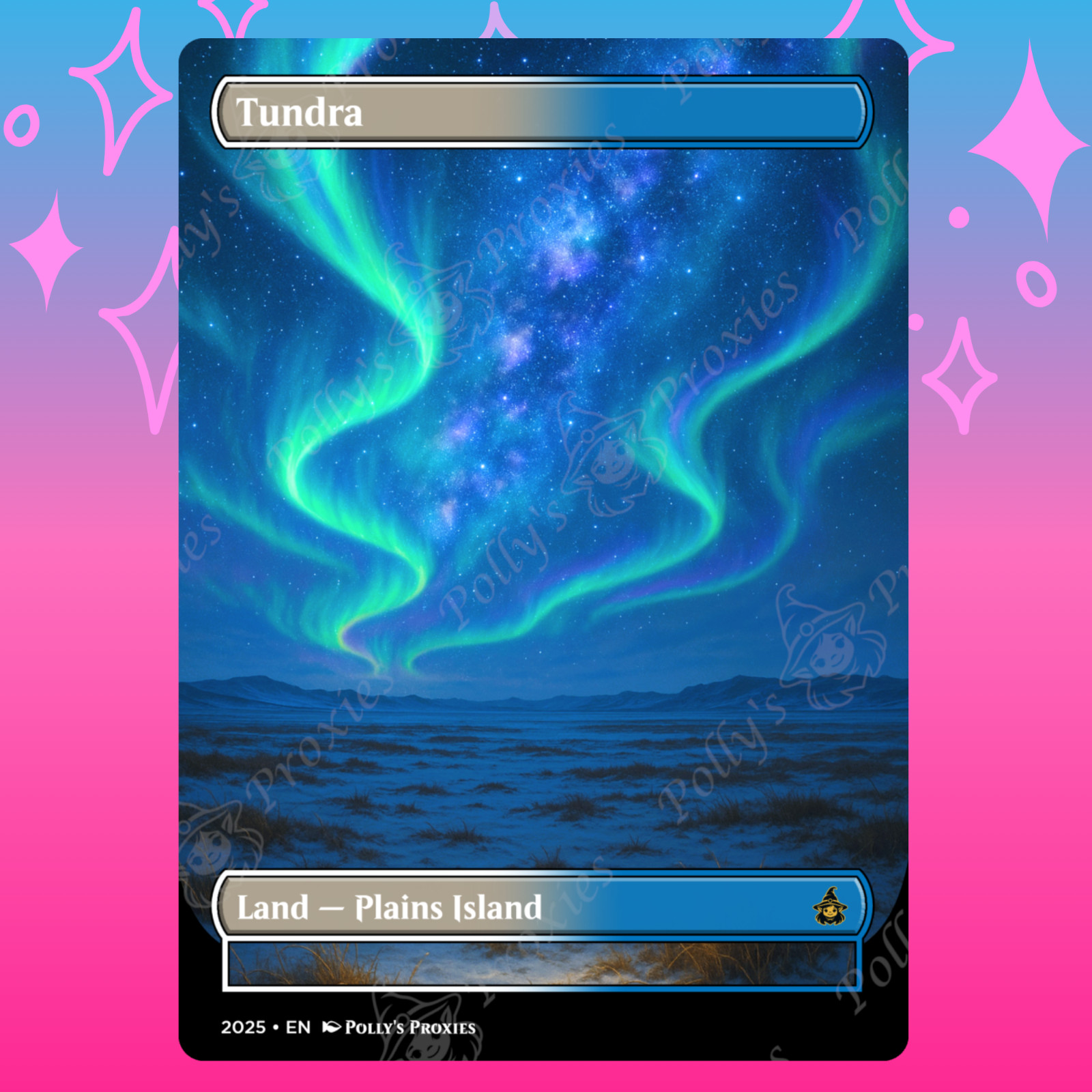 Tundra Dual Land PROXY Card with Custom SPACE Fantasy Art Design