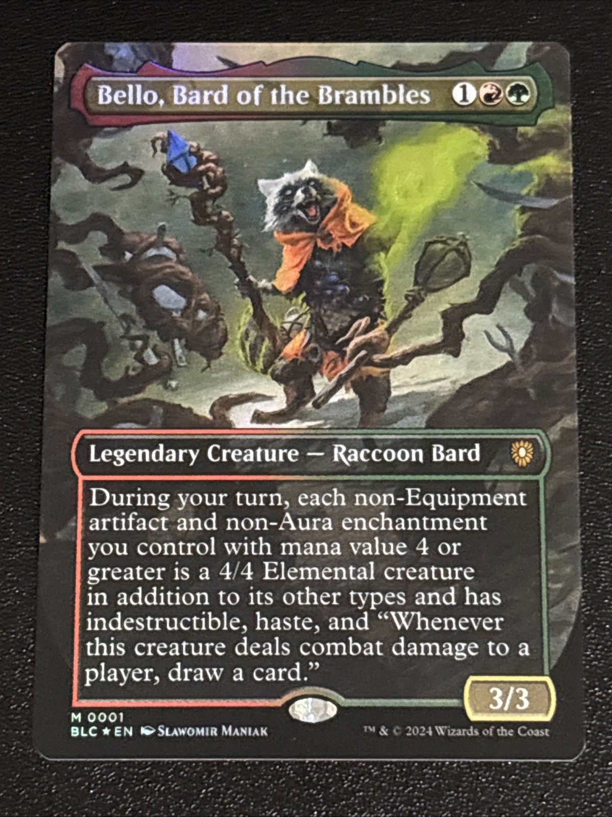 MTG Commander: Bloomburrow Bello, Bard of the Brambles Borderless Foil 0001