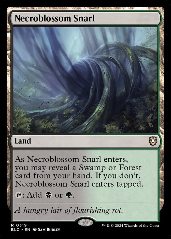 Necroblossom Snarl 0319 Non Foil Rare Bloomburrow Commander MTG Near Mint