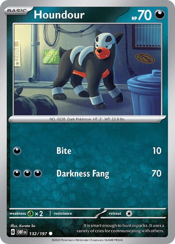 Houndour – 132/197 – Reverse Holo – Pokemon – Obsidian Flames