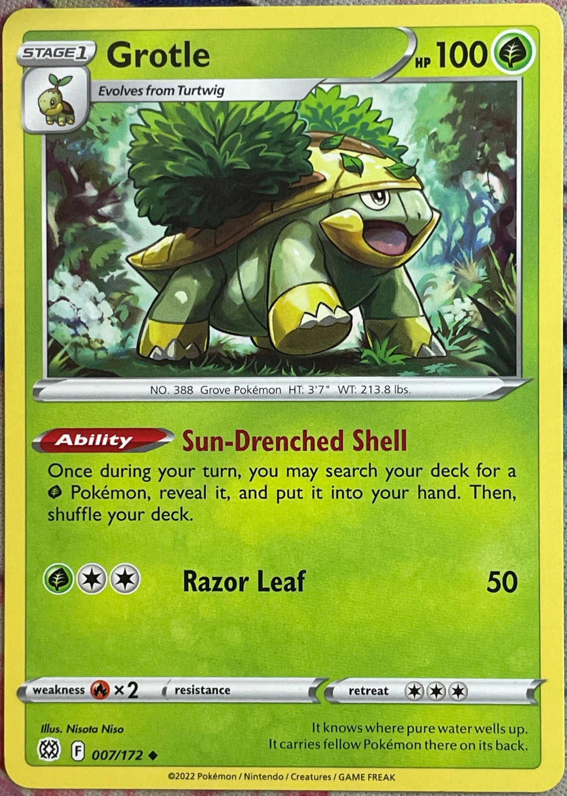 Grotle – 007/172 – Brilliant Stars Pokemon 2022