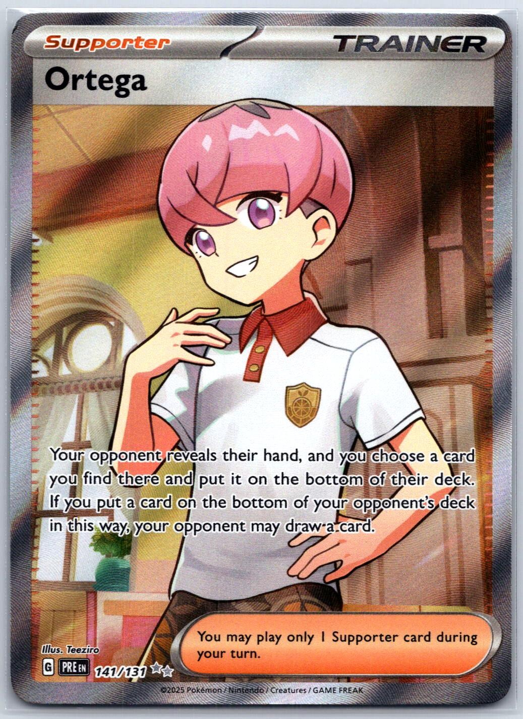 Ortega 141/131 Ultra Rare Prismatic Evolutions Pokemon Holo Near Mint