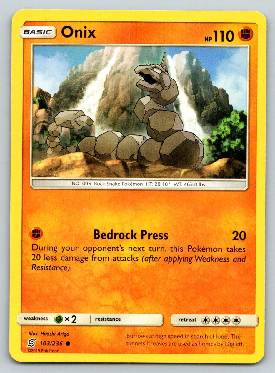 ONIX 103/236 C UNIFIED MINDS POKEMON MP ARIGA