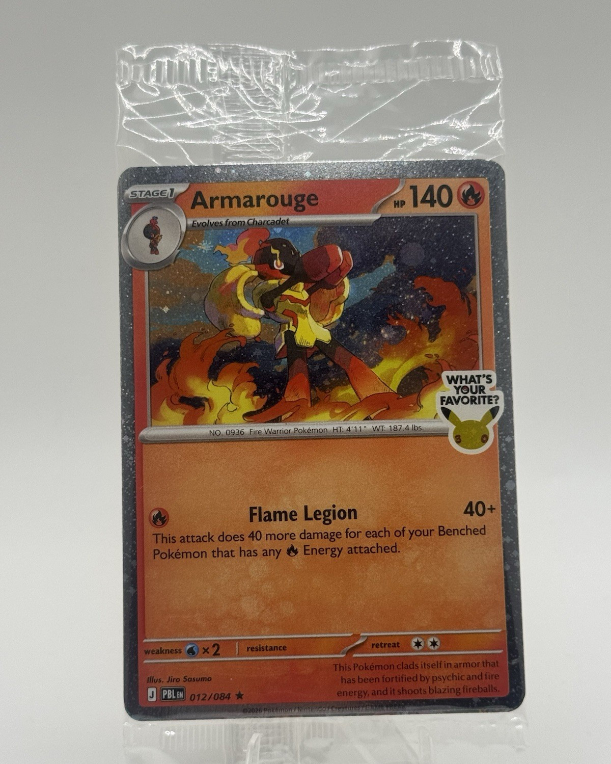 Pokémon TCG Armarouge 012/084 Paldea Evolved Promo Holo Stage 1 140 HP EN