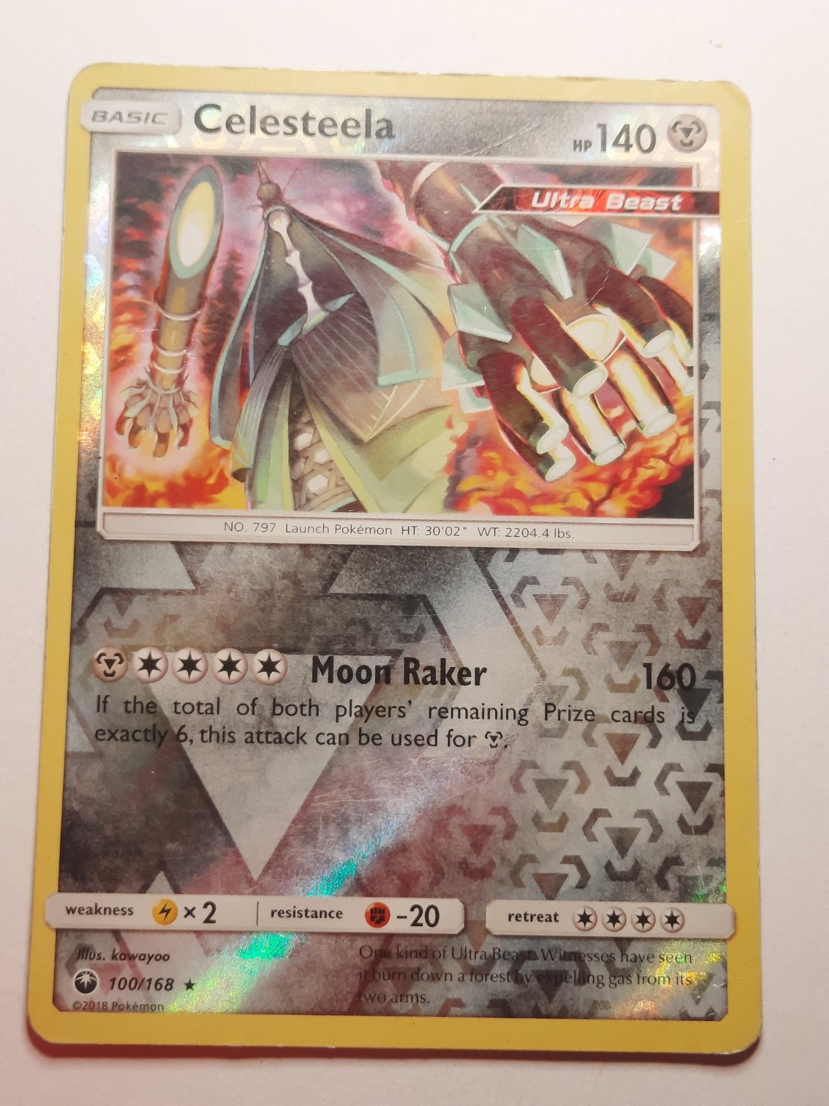 Celesteela 100/168 Reverse Holo Pokémon Card TCG – Celestial Storm DMG
