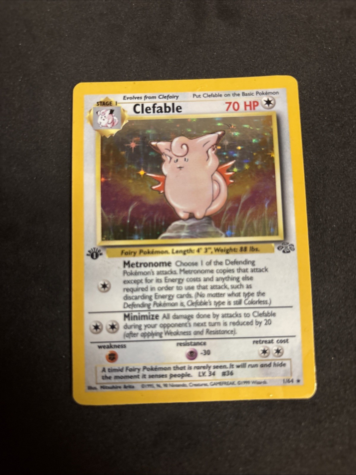 Clefable (1) 1st Edition Holo Holo Rare Jungle 01/64 MP