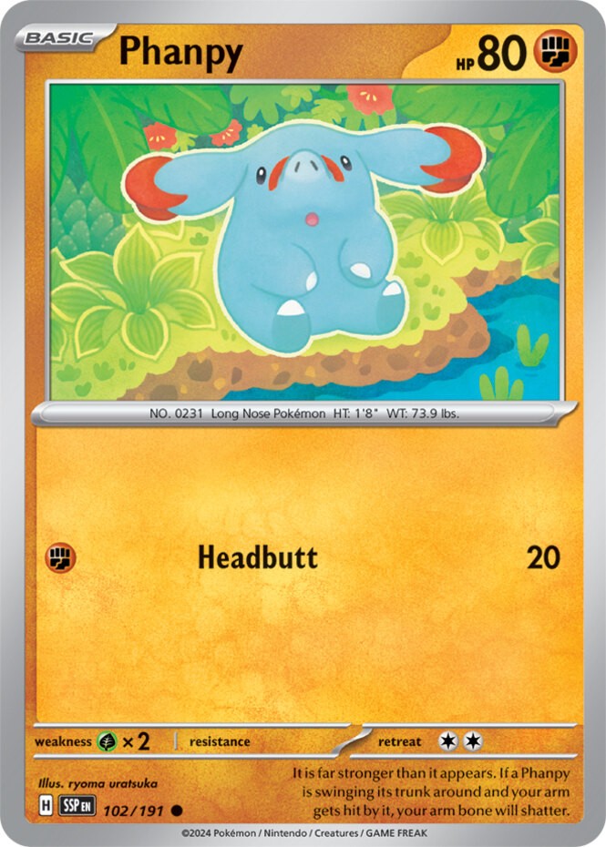 Phanpy – 102/191 – Common – Near Mint