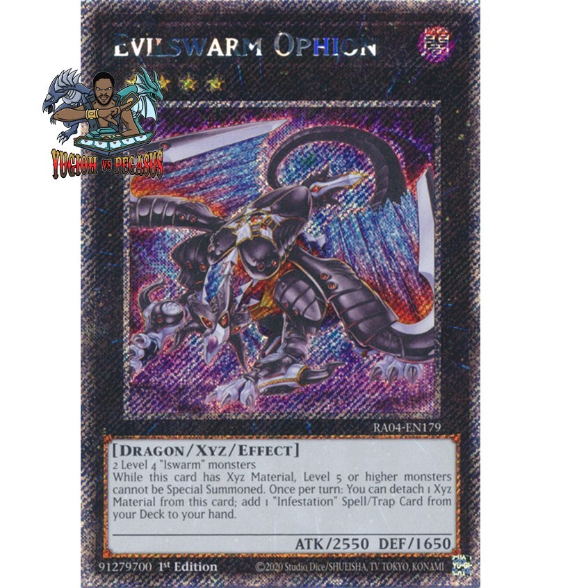 Yugioh! 1x Evilswarm Ophion RA04-EN179 Platinum Secret Rare 1st Ed NM