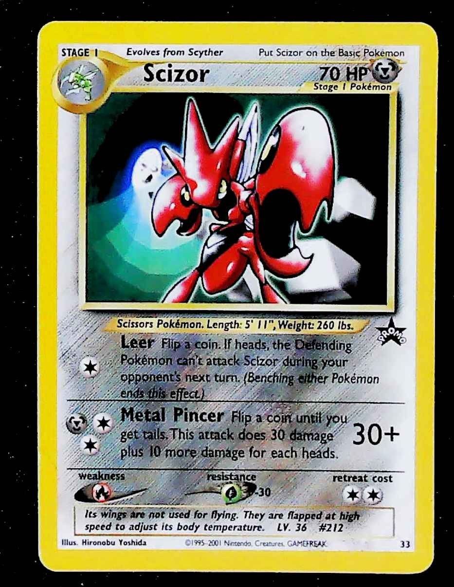 Pokemon Scizor Black Star League Promo 2000 WOTC NM