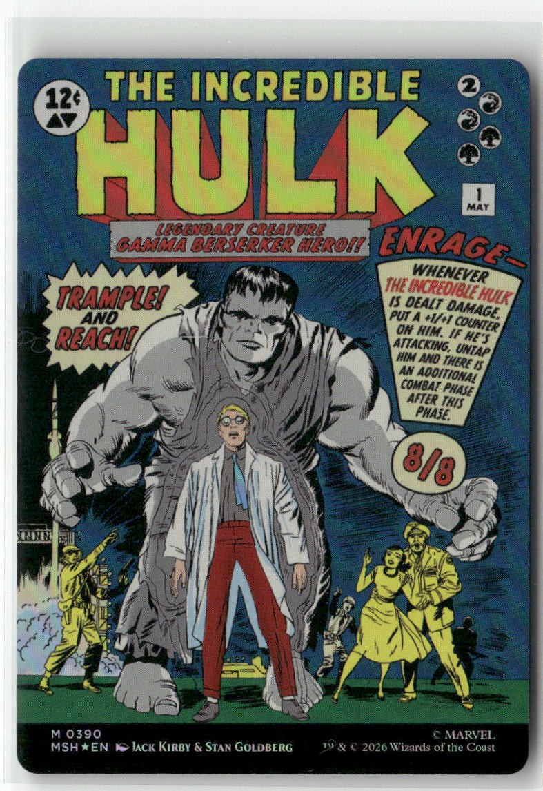 MTG Bruce Banner / The Incredible Hulk (Borderless) M Marvel SH 390 Foil NM