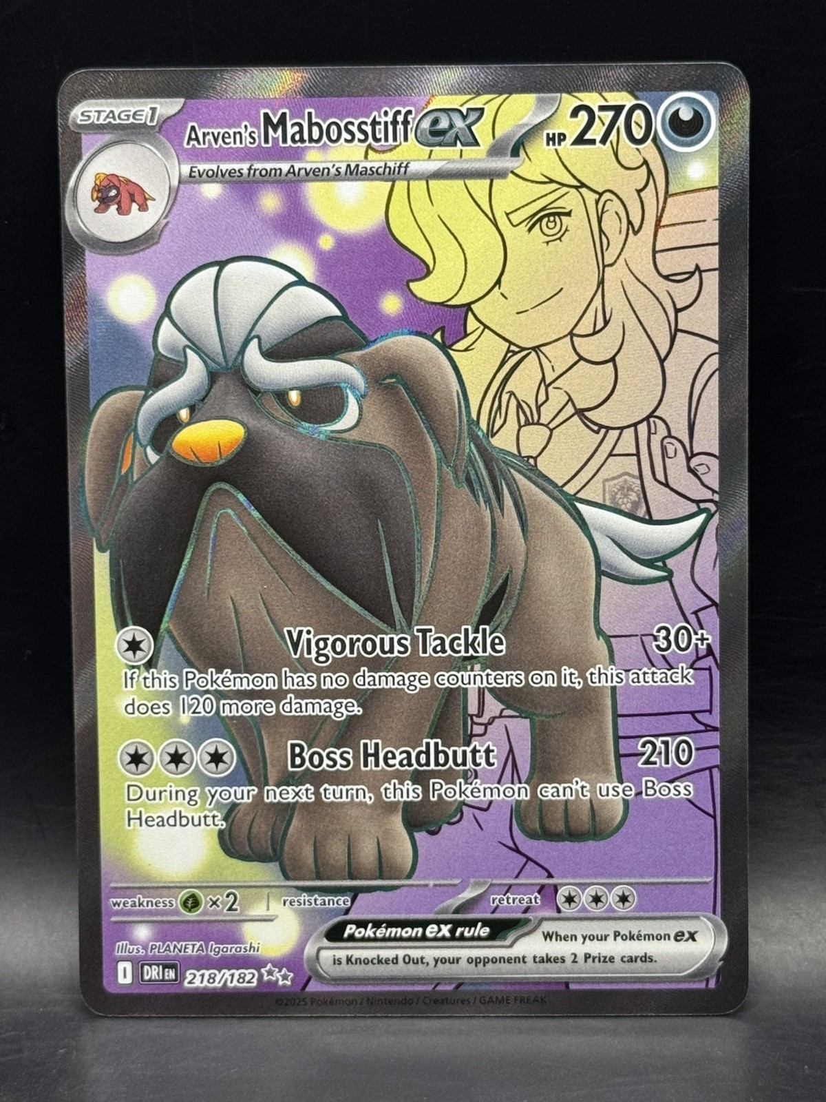 Arven’s Mabosstiff ex 218/182 Sv10: Destined Rivals Holo