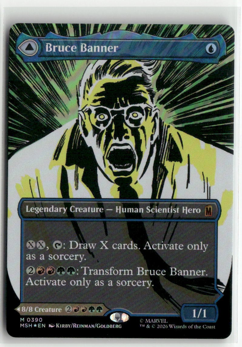 MTG Bruce Banner / The Incredible Hulk (Borderless) M Marvel SH 390 Foil NM