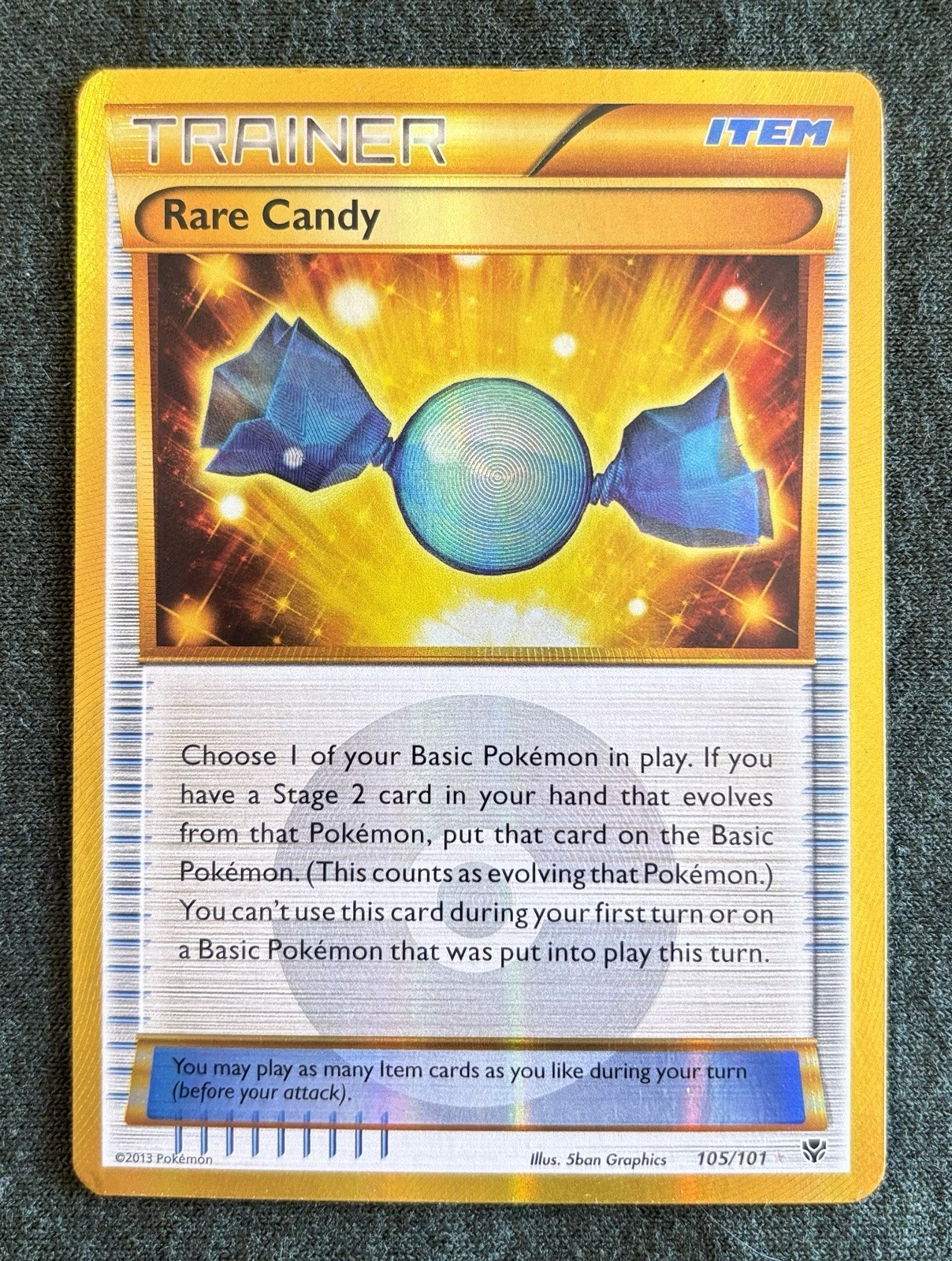 Pokémon Rare Candy 105/101 Secret Rare Plasma Blast Holo