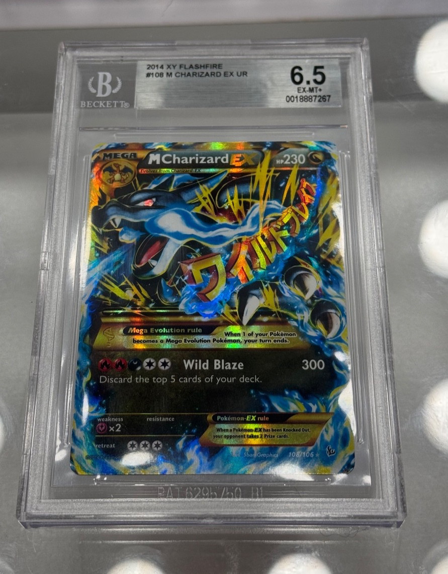 POKEMON CARDS – 2014 XY FLASHFIRE 108/106 M CHARIZARD EX UR – 6.5 GRADED