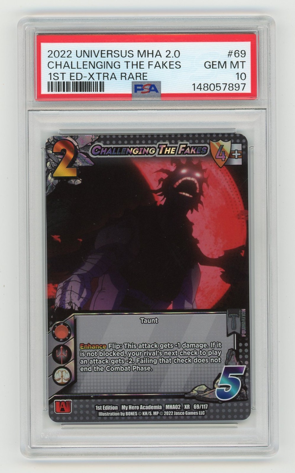 2022 My Hero Academia 2.0 #69 Challenging The Fakes 1st Ed Xtra Rare PSA 10