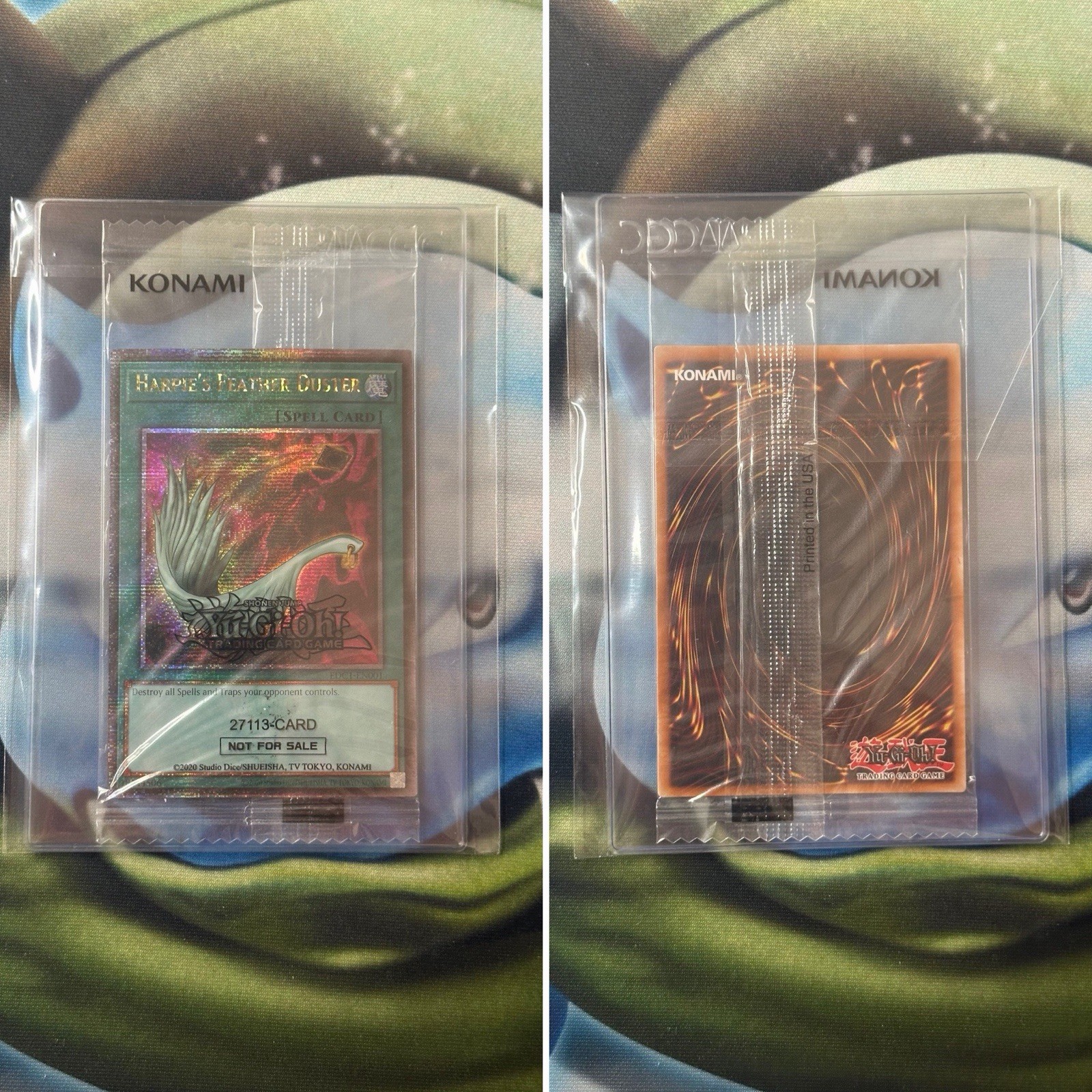 SEALED & MINT Harpie’s Feather Duster EDC1-EN001 Yu-Gi-Oh! Card with Ink Error