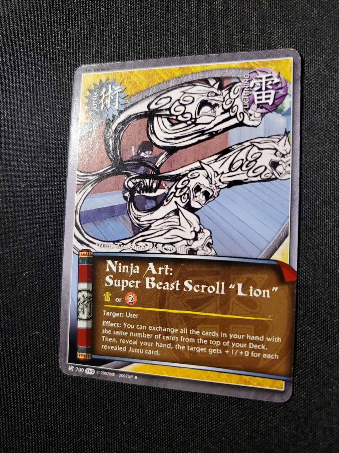Naruto CCG Ninja Art: Super Beast Scroll Lion 700 NM 1st Edition Shonen Jump