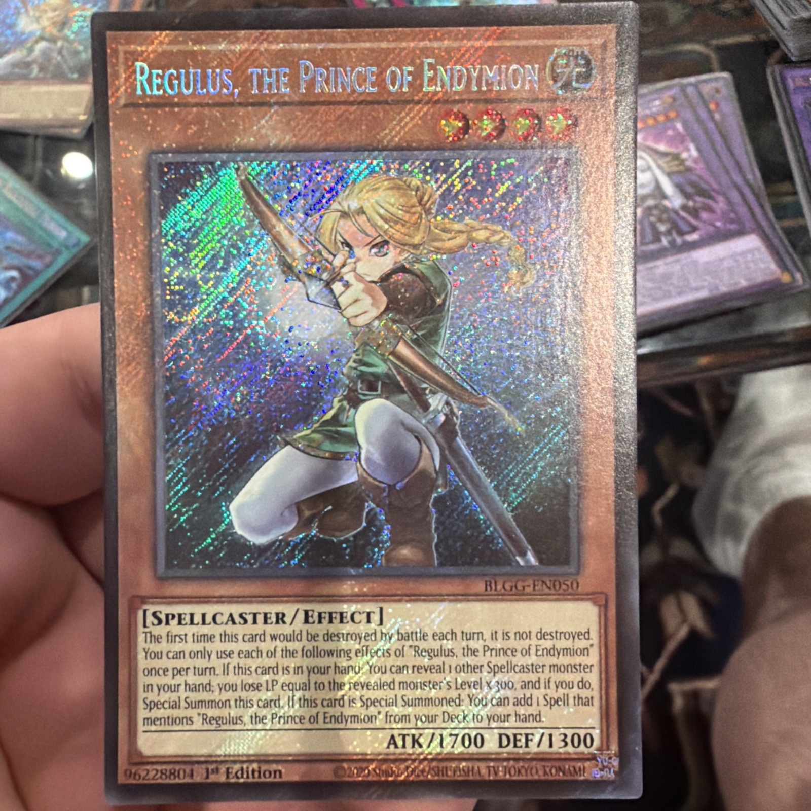BLGG-EN050 Regulus, the Prince of Endymion Secret Rare 1st Edition YuGiOh Pl