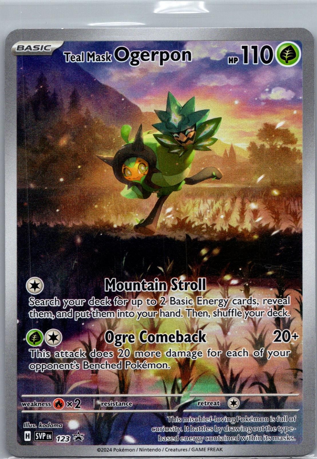 Teal Mask Ogerpon 123 Scarlet & Violet Promo Pokemon TCG Holo P NM