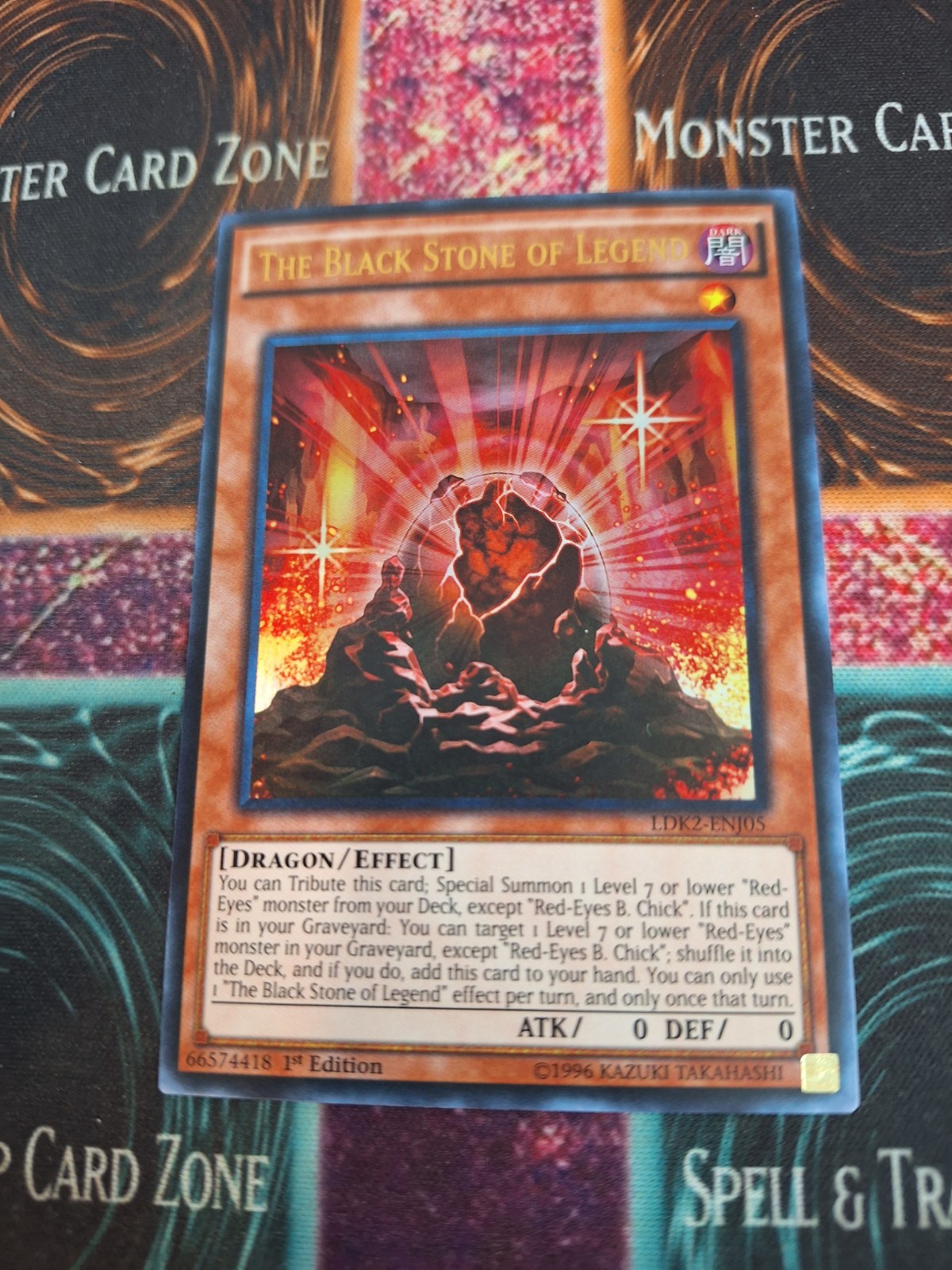 Yugioh The Black Stone of Legend LDK2-ENJ05 Ultra Rare 1st Edition Near Mint