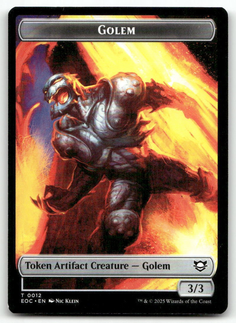 Bird // Golem (0012) Double-Sided Token #3 // 12 NM Edge of Eternities Magic MTG