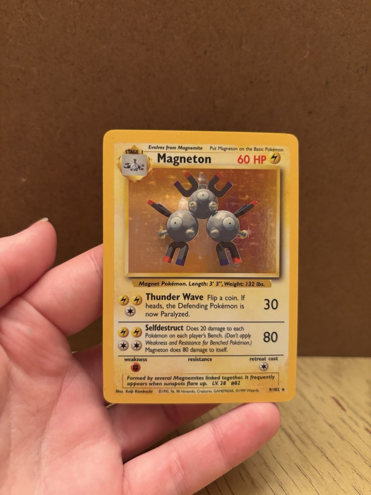 Pokémon TCG 1995 Magneton Base Set #009/102 Holo Rare EN LP