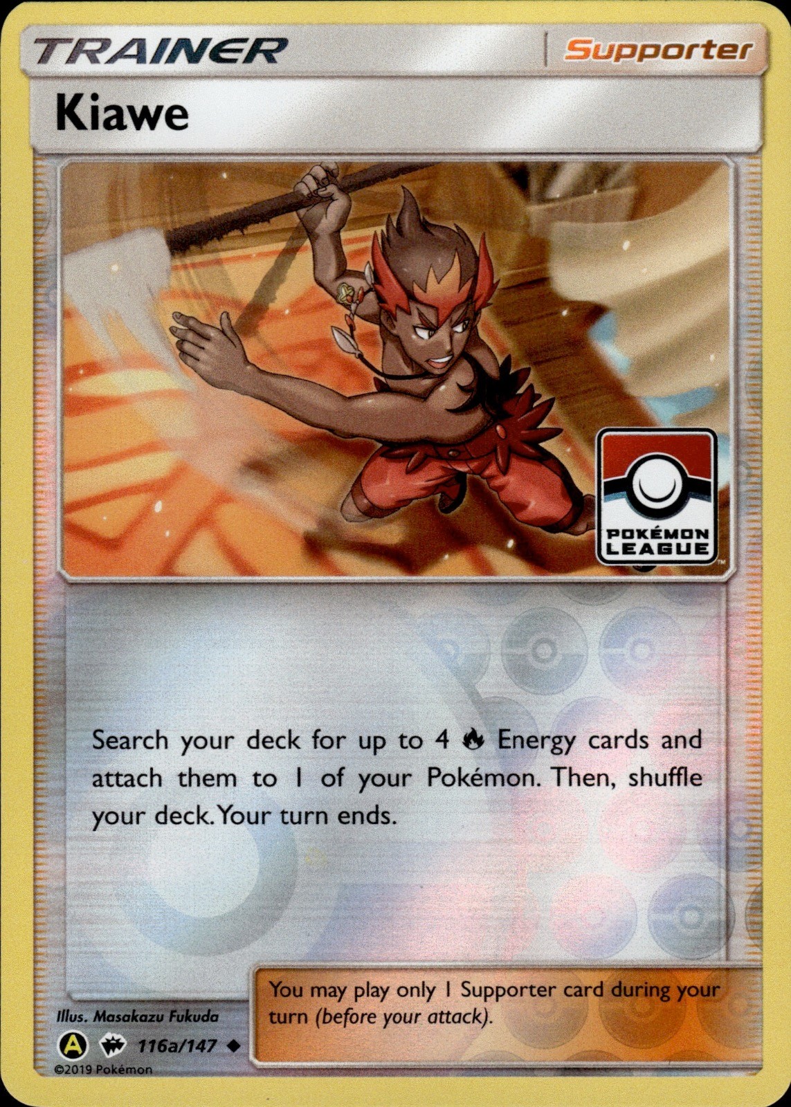 Kiawe (Pokemon League) 116A/147 League & Championship Pokemon Reverse Holo NM