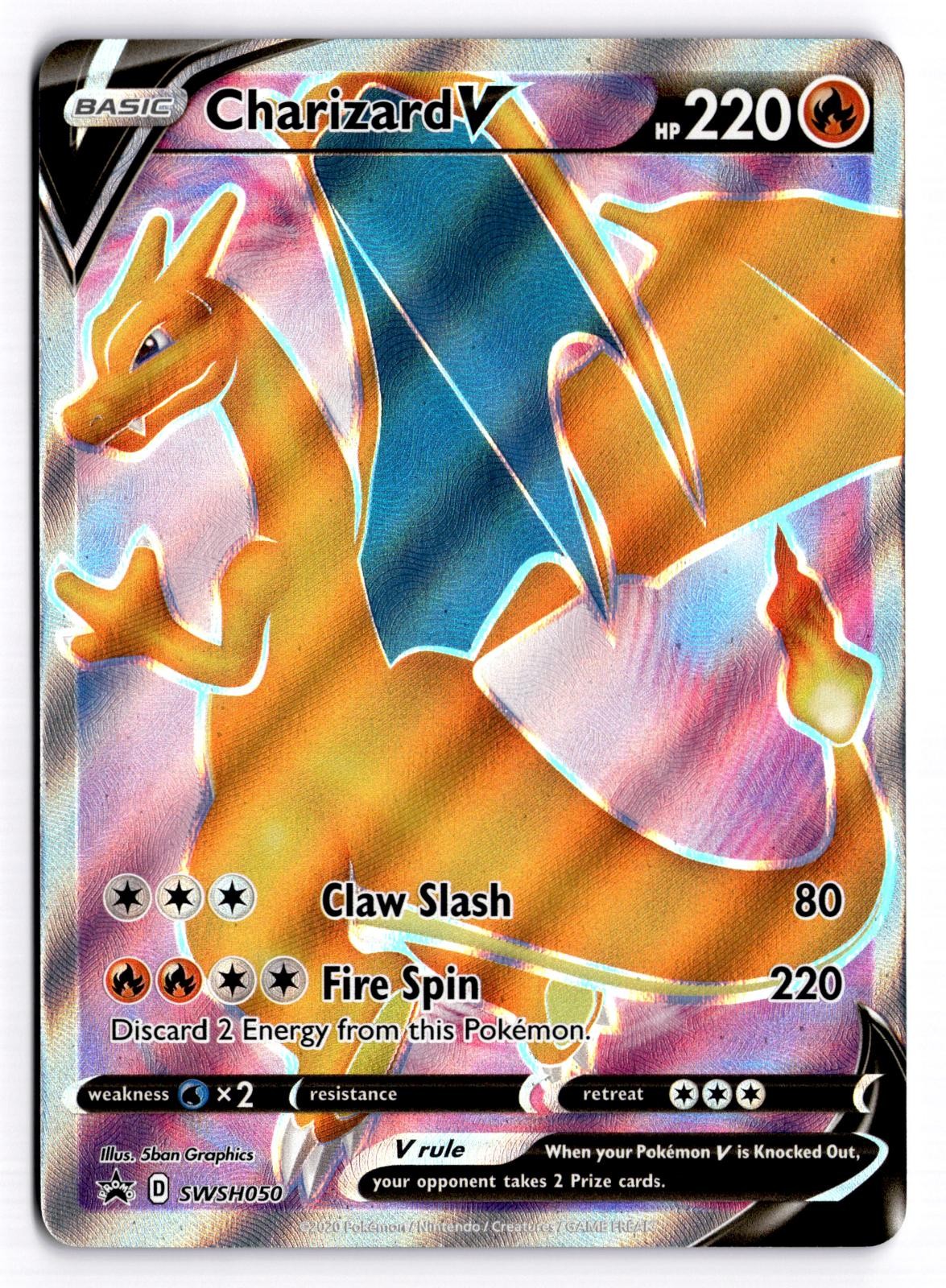 Charizard V SWSH050 Holo Promo Sword & Shield Promo Pokemon Holo Near Mint
