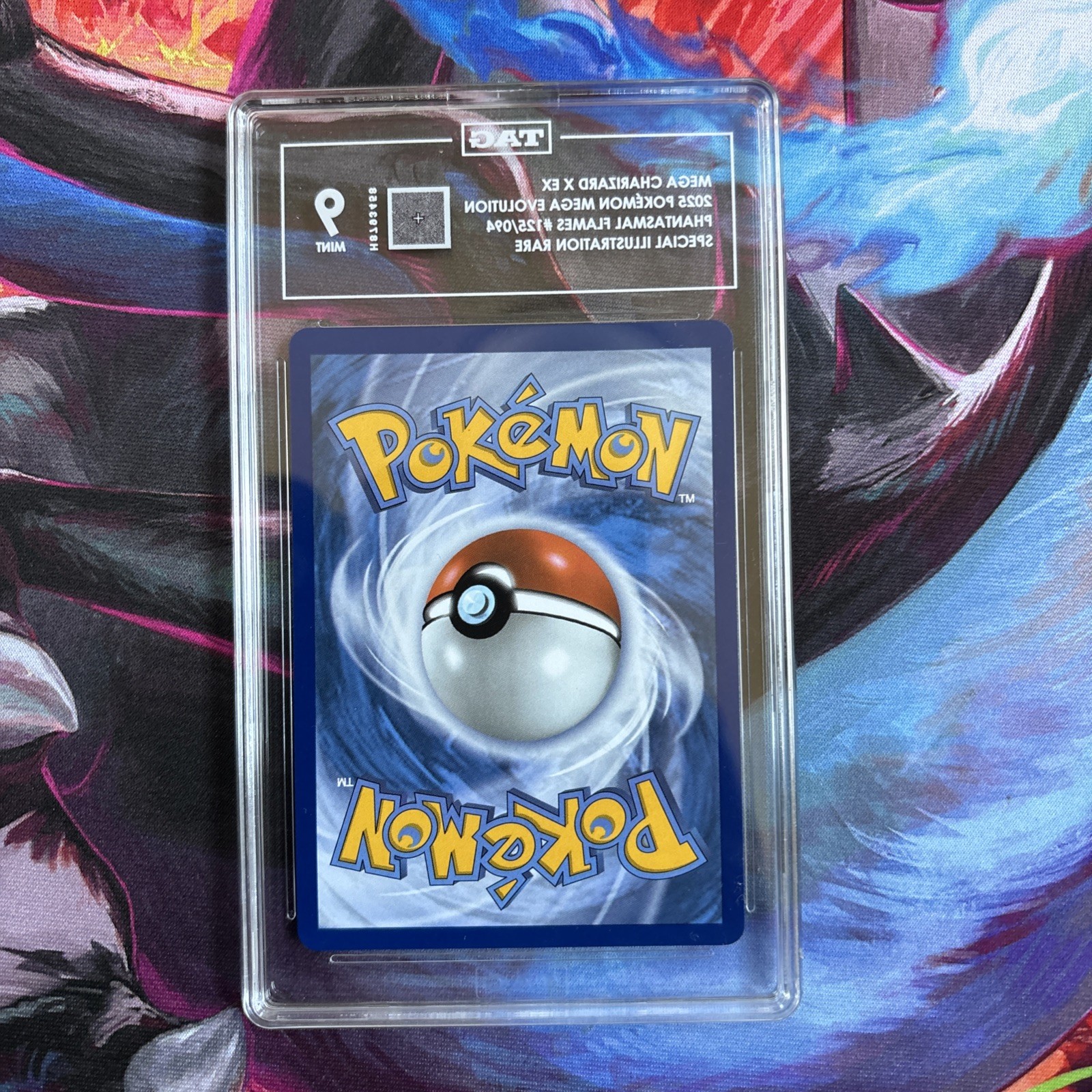 Mega Charizard X ex 125/094 Me02: Phantasmal Flames SIR TAG 9 MINT