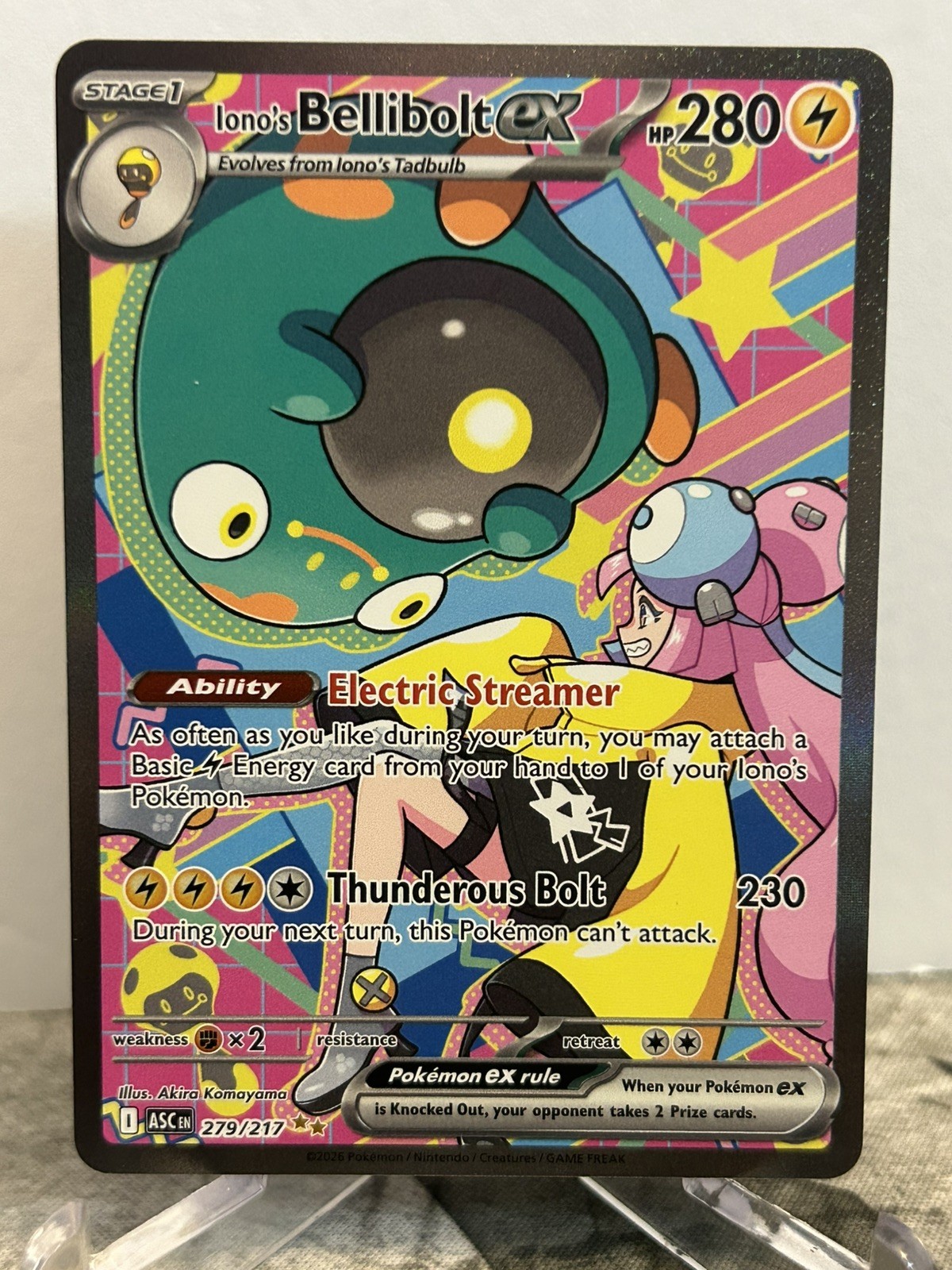 Ionos Bellibolt ex 279/217 Special Illustration Rare Pokemon Ascended Heroes NM