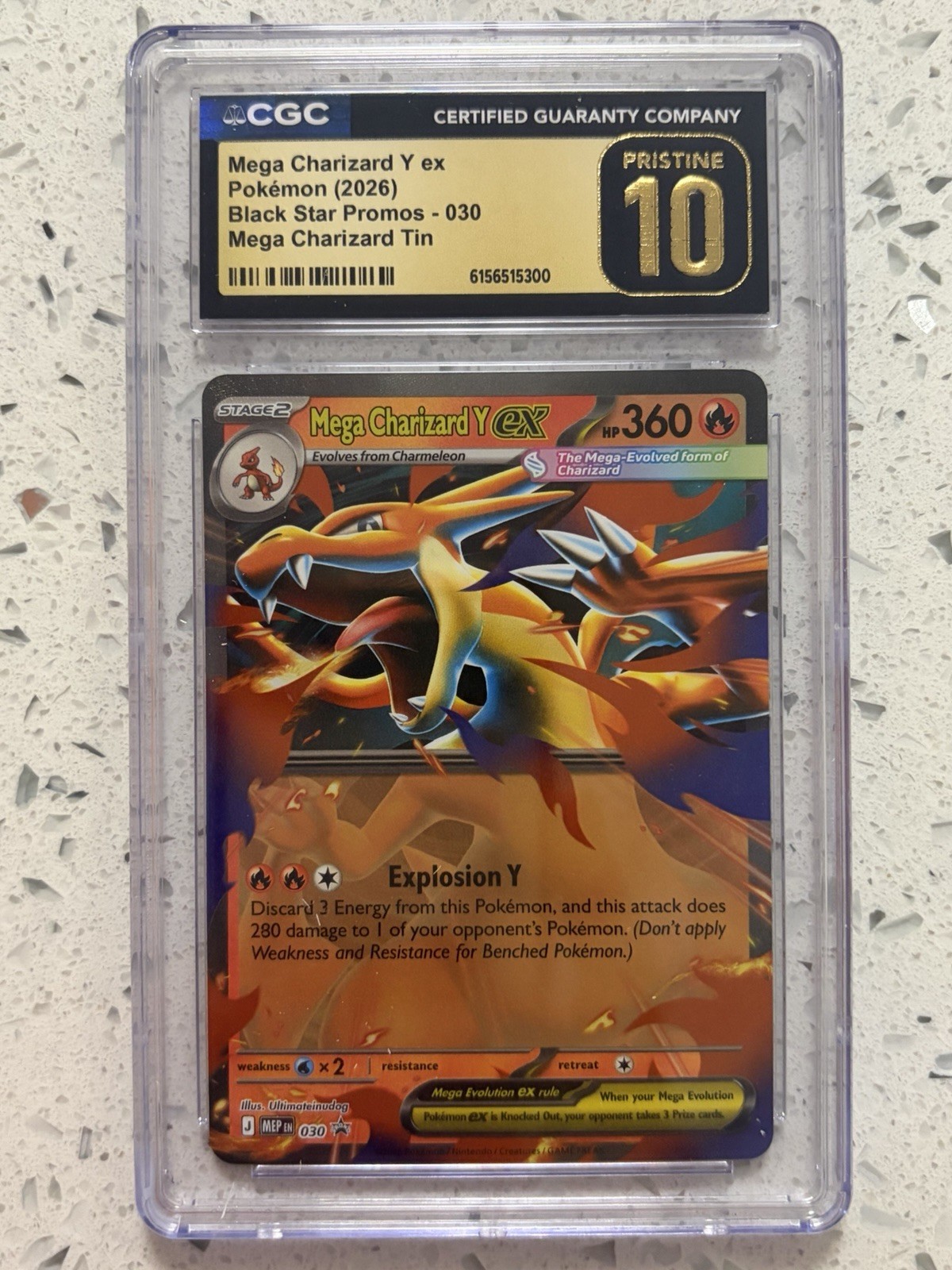 CGC Pristine 10 Mega Charizard Y EX 030 Black Star Promo Holo English 2026