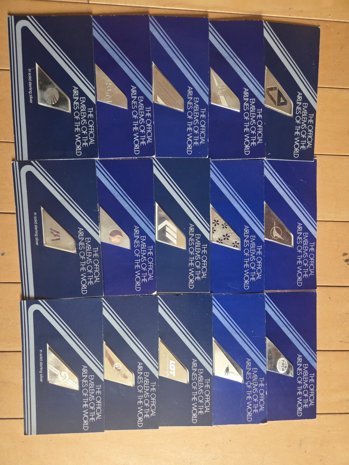 40 Franklin Mint Ingots of The Airlines of The world 44 Troy oz of Silver