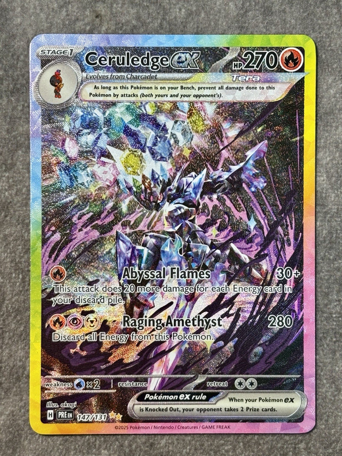 Pokemon TCG Ceruledge ex 147/131 SV Prismatic Evolutions SIR Holo