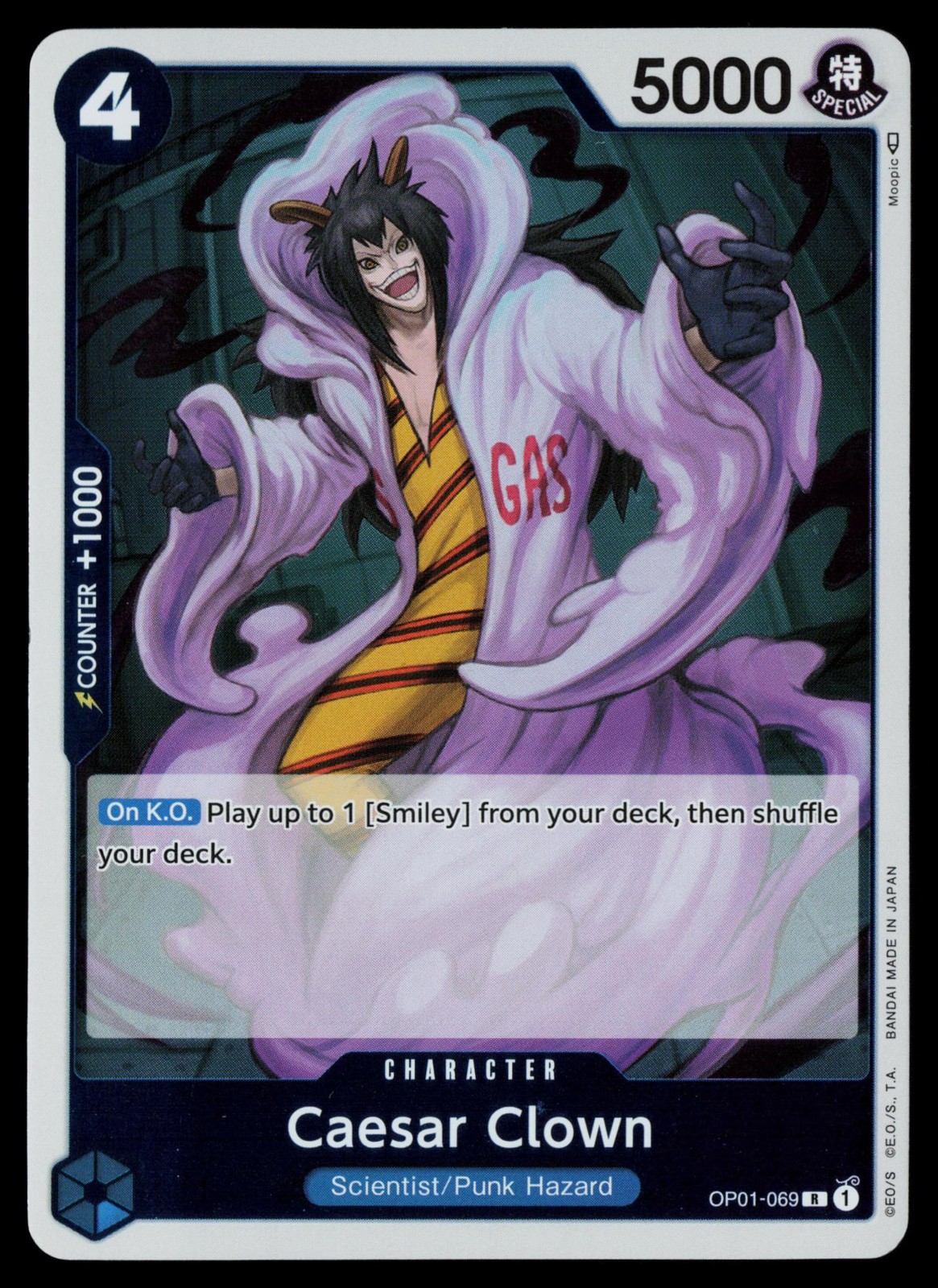 Caesar Clown OP01-069 Rare Romance Dawn One Piece Near Mint