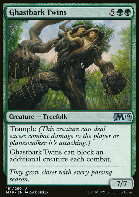 Magic the Gathering MTG Ghastbark Twins (181) Core Set 2019 LP