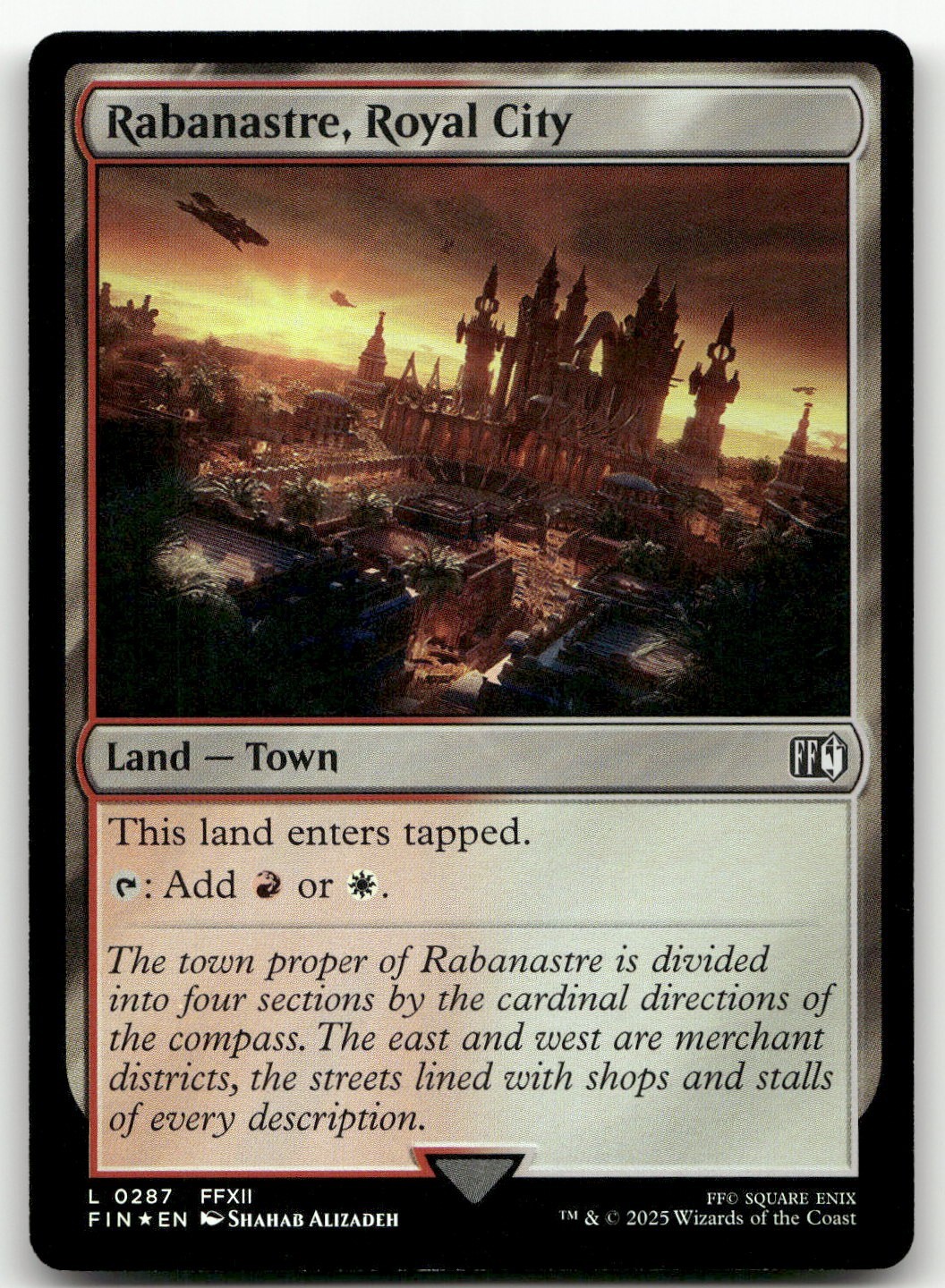 Rabanastre, Royal City #287 (Foil) (NM) Final Fantasy FIN Magic MTG